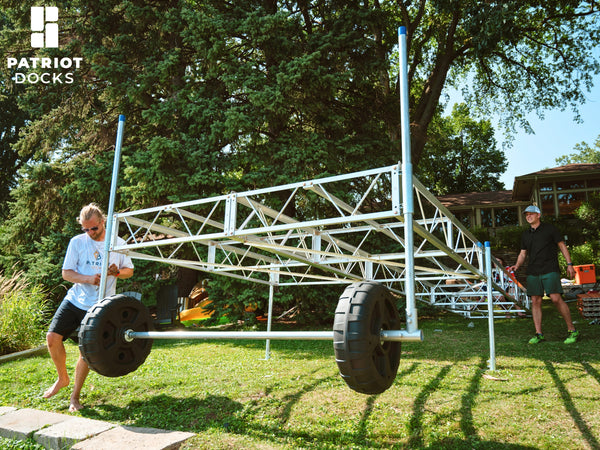 Double Patio Roll-In Pipe Dock