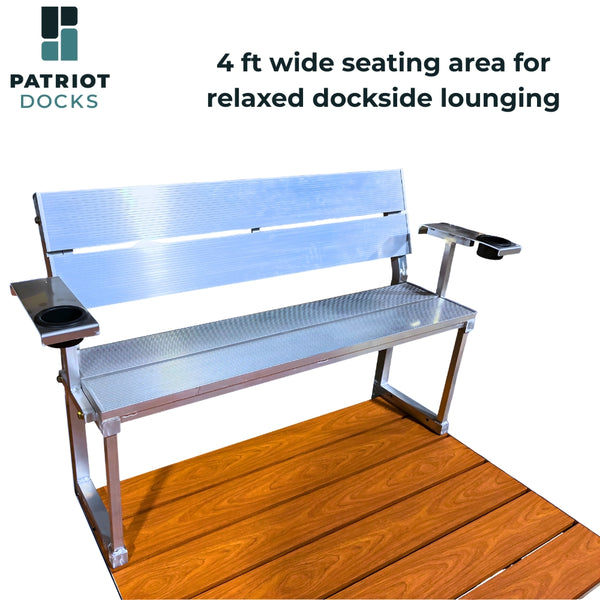 Dock Bench with Armrests